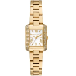 Michael Kors 22mm Yellow Gold Tone Mother of Pearl Crystal Ladies Watch