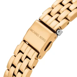 Michael Kors 33mm Yellow Gold Tone Green Crystal Ladies Watch