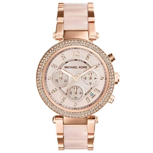Michael Kors Parker 39mm Rose Gold Tone Chronograph Ladies Watch