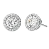 Michael Kors Premium Silver Cubic Zirconia Halo Stud Earrings