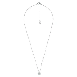 Michael Kors Premium Silver Pear Shaped Cubic Zirconia Halo Necklace