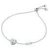 Michael Kors Premium Silver Heart Shaped Cubic Zirconia Halo Bracelet