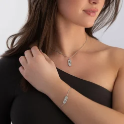 Michael Kors Silver Cubic Zirconia Bracelet