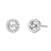 Michael Kors Silver Cubic Zirconia Stud Earrings