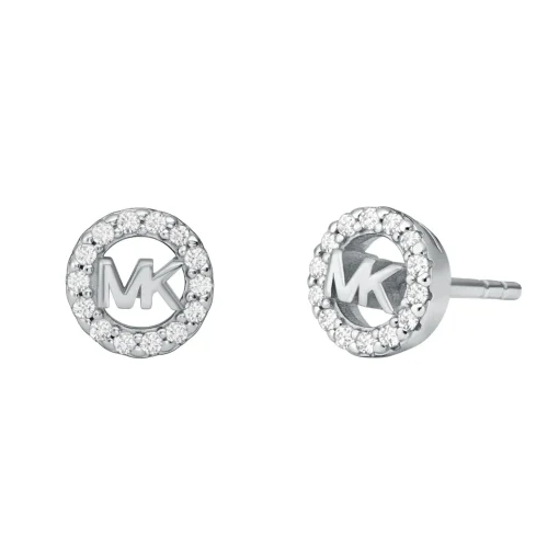 Michael Kors Silver Cubic Zirconia Stud Earrings