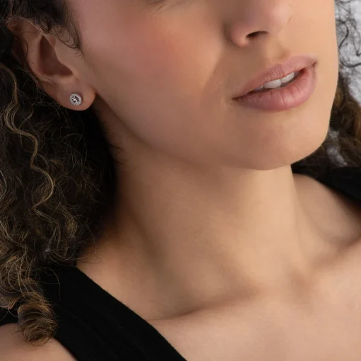 Michael Kors Silver Cubic Zirconia Stud Earrings