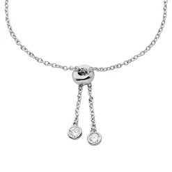 Michael Kors Silver Cubic Zirconia Ladies Slider Bracelet