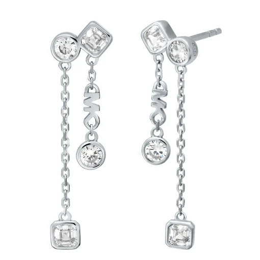 Michael Kors Silver Cubic Zirconia Ladies Drop Earrings