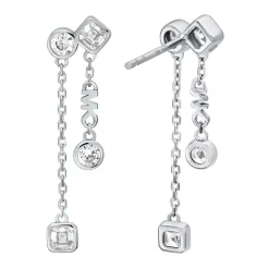 Michael Kors Silver Cubic Zirconia Ladies Drop Earrings