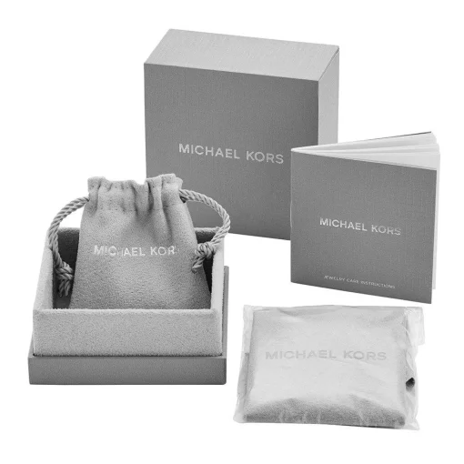 Michael Kors Silver Cubic Zirconia Stud Earrings