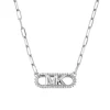 Michael Kors Silver Cubic Zirconia Necklace
