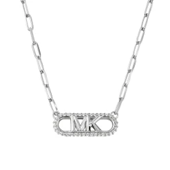 Michael Kors Silver Cubic Zirconia Necklace