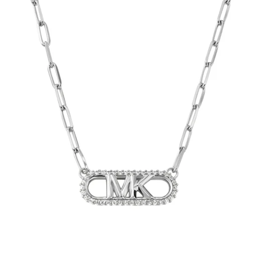 Michael Kors Silver Cubic Zirconia Necklace