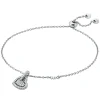 Michael Kors Silver Pave Heart Bracelet