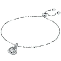 Michael Kors Silver Pave Heart Bracelet