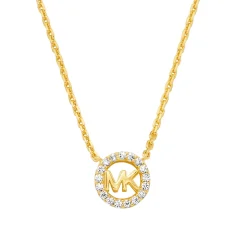 Michael Kors Yellow Gold Plated Cubic Zirconia Necklace