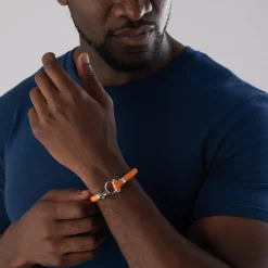 OMEGA Aqua Marine Orange Rubber Bracelet