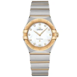 OMEGA Constellation 28mm 18K Gold Diamond Ladies Watch