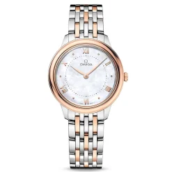 OMEGA De Ville Prestige 30mm Stainless Steel and 18K Sedna Gold Ladies Watch
