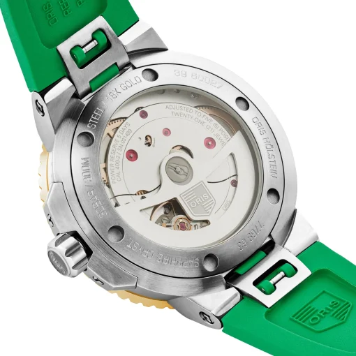 Oris Aquis Date Calibre 400 41.5mm Green Rubber Strap Automatic Watch
