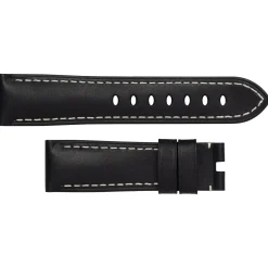 Panerai 24mm Black Leather Watch Strap