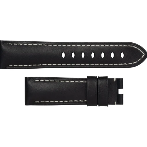 Panerai 24mm Black Leather Watch Strap