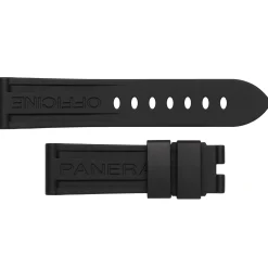 Panerai 24mm Black Rubber Watch Strap