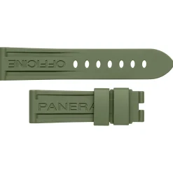 Panerai 22mm Green Rubber Watch Strap