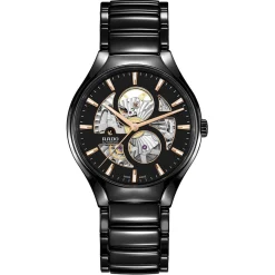 Rado True Round 40mm High-Tech Ceramic Skeleton Automatic Watch
