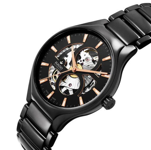 Rado True Round 40mm High-Tech Ceramic Skeleton Automatic Watch