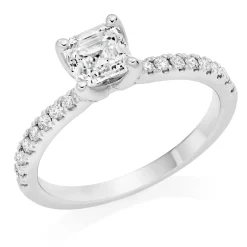 Royal Asscher Bridget Platinum Diamond Royal Asscher Cut Solitaire Ring