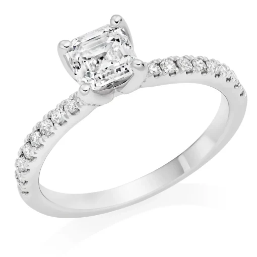 Royal Asscher Bridget Platinum Diamond Royal Asscher Cut Solitaire Ring