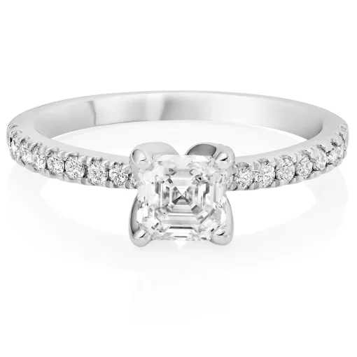Royal Asscher Bridget Platinum Diamond Royal Asscher Cut Solitaire Ring
