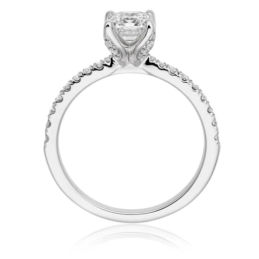 Royal Asscher Caroline Platinum Diamond Royal Asscher Cut Solitaire Ring