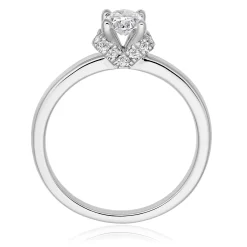 Royal Asscher Henrietta Platinum Diamond Royal Asscher Oval Cut Halo Ring