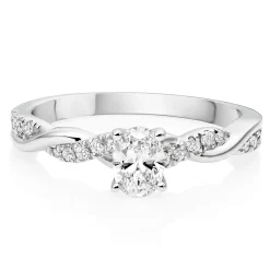 Royal Asscher Letizia Platinum Diamond Royal Asscher Oval Cut Solitaire Ring