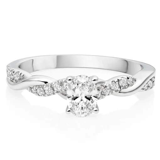 Royal Asscher Letizia Platinum Diamond Royal Asscher Oval Cut Solitaire Ring