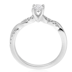 Royal Asscher Letizia Platinum Diamond Royal Asscher Oval Cut Solitaire Ring