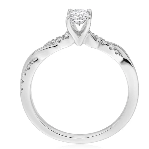 Royal Asscher Letizia Platinum Diamond Royal Asscher Oval Cut Solitaire Ring