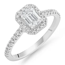 Royal Asscher Platinum Emerald Cut Diamond Ring
