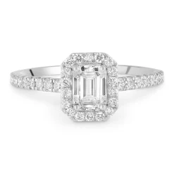 Royal Asscher Platinum Emerald Cut Diamond Ring