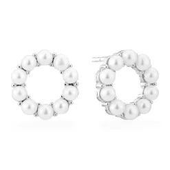Sif Jakobs Biella Altro Silver Freshwater Pearl Stud Earrings