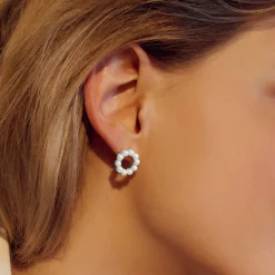 Sif Jakobs Biella Altro Silver Freshwater Pearl Stud Earrings