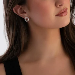 Sif Jakobs Biella Perla Silver Cubic Zirconia Freshwater Pearl Stud Earrings