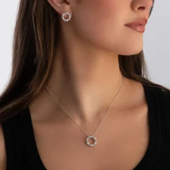 Sif Jakobs Biella Perla Silver Cubic Zirconia Freshwater Pearl Necklace
