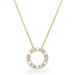 Sif Jakobs Biella Perla Yellow Gold Plated Cubic Zirconia Necklace