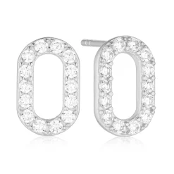 Sif Jakobs Capizzi Silver Cubic Zirconia Stud Earrings