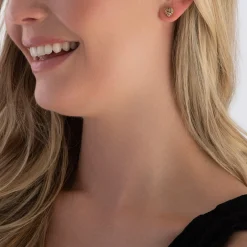 Sif Jakobs Caro 18ct Yellow Gold Plated Cubic Zirconia Heart Stud Earrings
