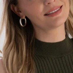 Sif Jakobs Carrara Pianura Silver Hoop Earrings