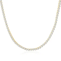 Sif Jakobs Ellera 18ct Yellow Gold Plated Cubic Zirconia Tennis Necklace